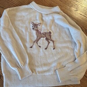 Abercrombie girls Cream Sweater with Deer Design. Worn once!